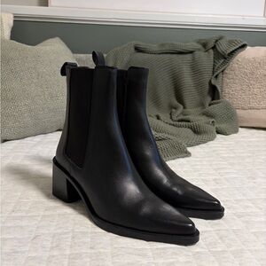 Zara Leather Ankle Boots